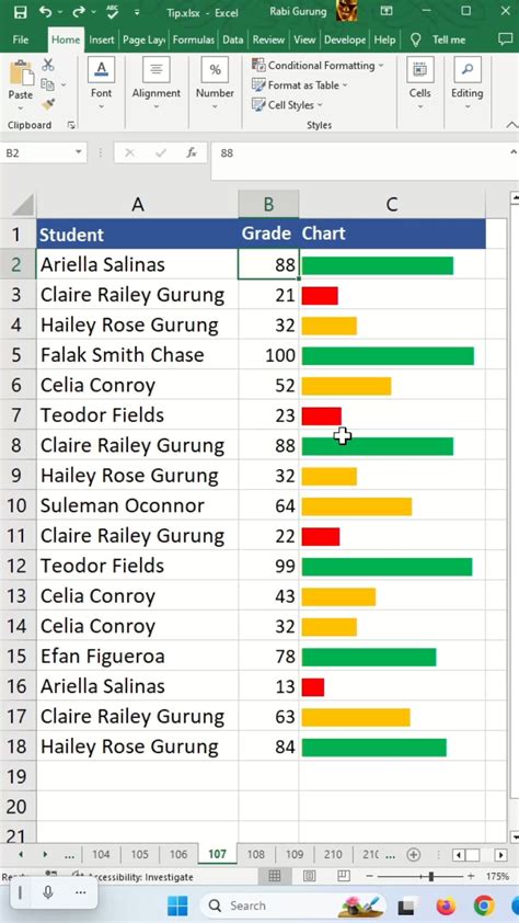 how to change bar graph colors in excel based on value formula
