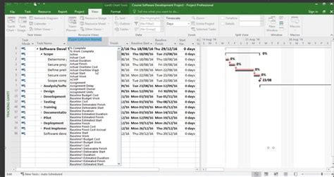 how to change baseline date in ms project