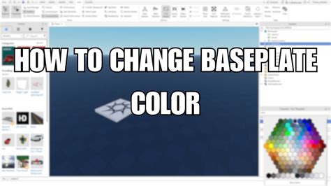 how to change baseplate color roblox