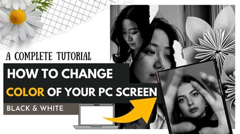 how to change black and white to color in pc