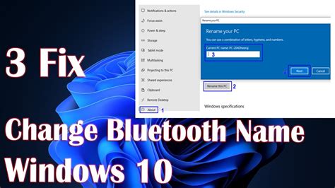 how to change bluetooth name in pc windows 10
