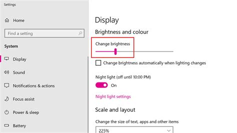 how to change brightness on computer windows 10