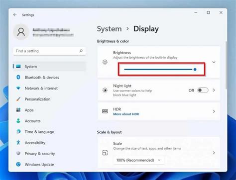 how to change brightness on computer windows 11