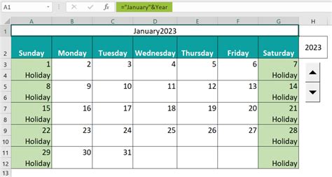 how to change calendar view in excel