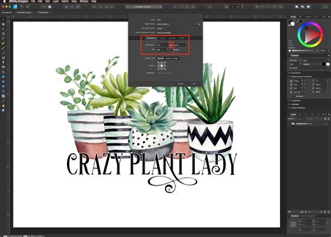 how to change canvas color in affinity designer