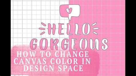 how to change canvas color on design space