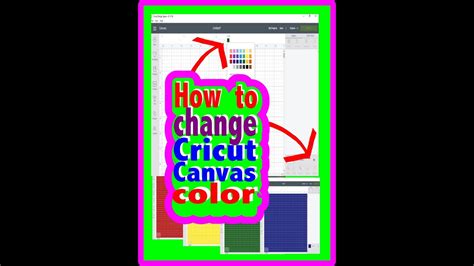 how to change canvas colour in cricut