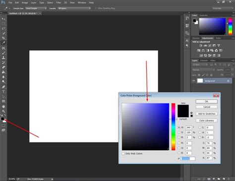 how to change canvas colour in photoshop