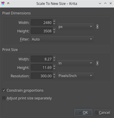 how to change canvas size in krita