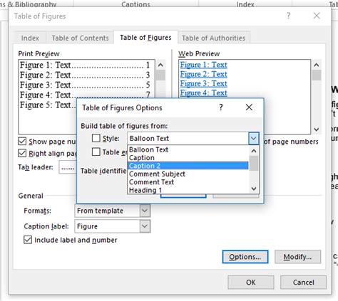 how to change caption numbering in word