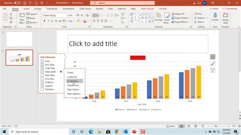 how to change chart title size in powerpoint