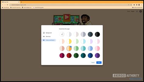 how to change chrome background color in android phone