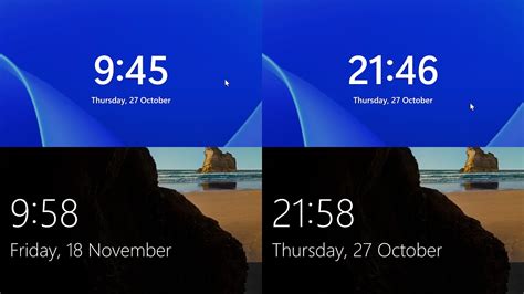 how to change clock position on lock screen windows 10