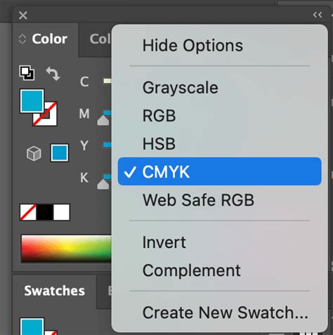 how to change cmyk values in illustrator