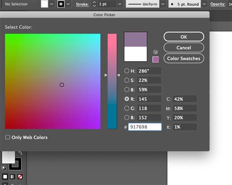 how to change color code in illustrator