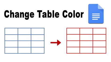 how to change color in google docs table