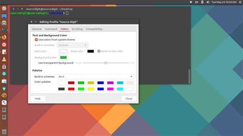 how to change color in linux