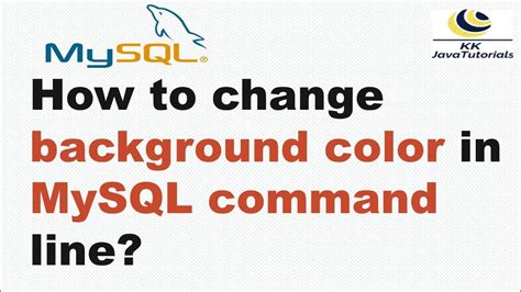 how to change color in mysql