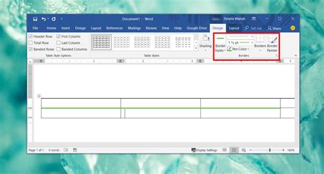 how to change color of borders in word