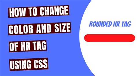 how to change color of hr in css