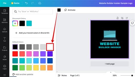 how to change color of image in canva from black to white