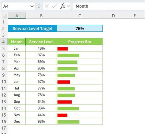 how to change color of progress bar in excel