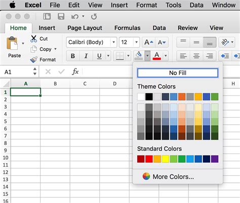 how to change color palette in excel