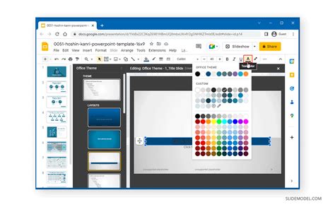 how to change color palette in google slides
