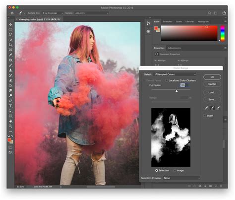 how to change color range in photoshop