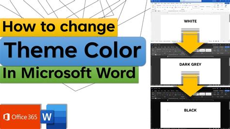 how to change color theme in ms word