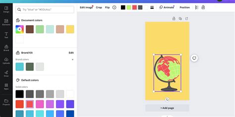 how to change colour of canva element