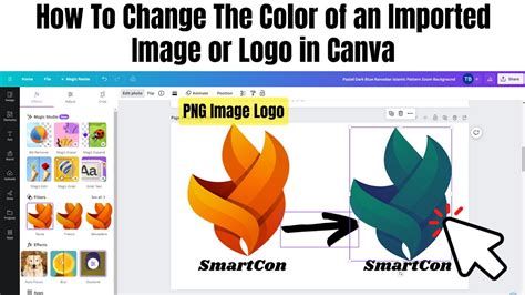 how to change colour of imported image in canva