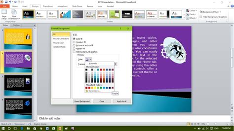 how to change colour of one slide in powerpoint