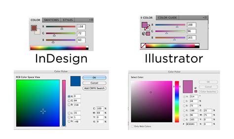 how to change colour picker in indesign