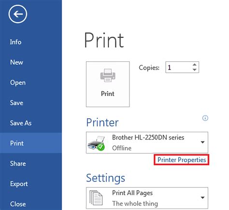 how to change colour print to black and white in word