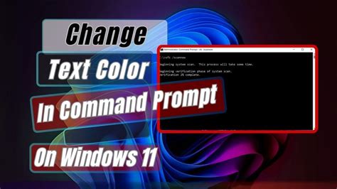 how to change command prompt font color in windows 11