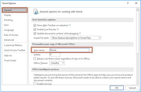 how to change comment name in word for mac