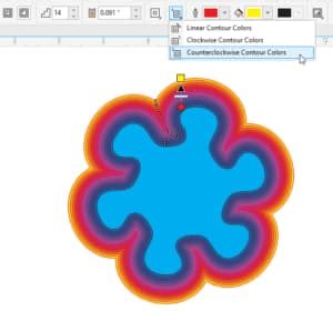 how to change contour color in coreldraw