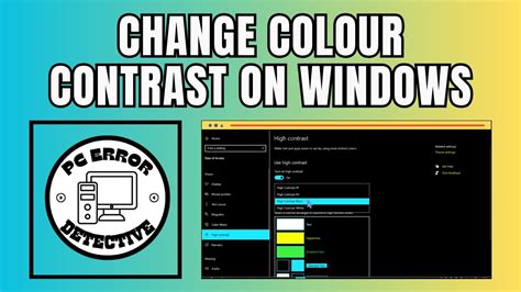 how to change contrast on laptop screen windows 10