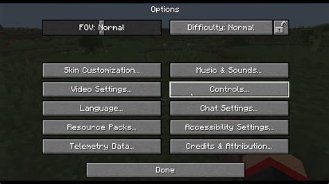 how to change controls in minecraft java