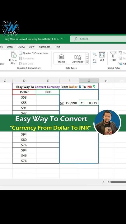 how to change currency format in excel from inr to usd
