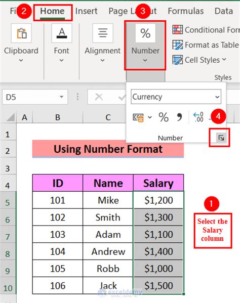 how to change currency in excel mac