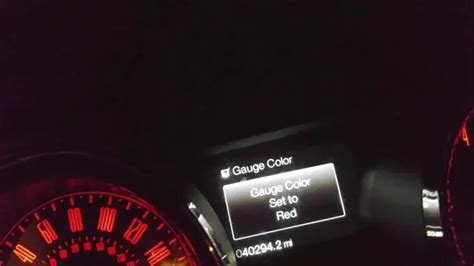 how to change dash light color on 2017 mustang