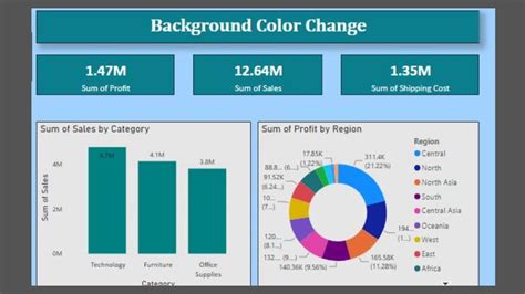 how to change dashboard color