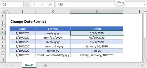 how to change date format in excel google sheet