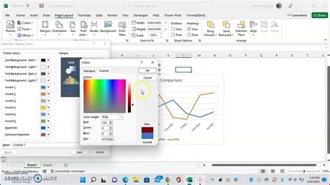 how to change default chart colors in excel