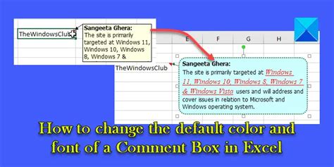how to change default comment box size in excel