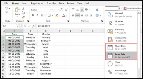 how to change default data format in excel