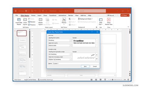 how to change default font color in powerpoint
