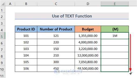 how to change default number format to millions in excel